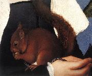 HOLBEIN, Hans the Younger Portrait of a Lady with a Squirrel and a Starling (detail) sf oil painting picture wholesale